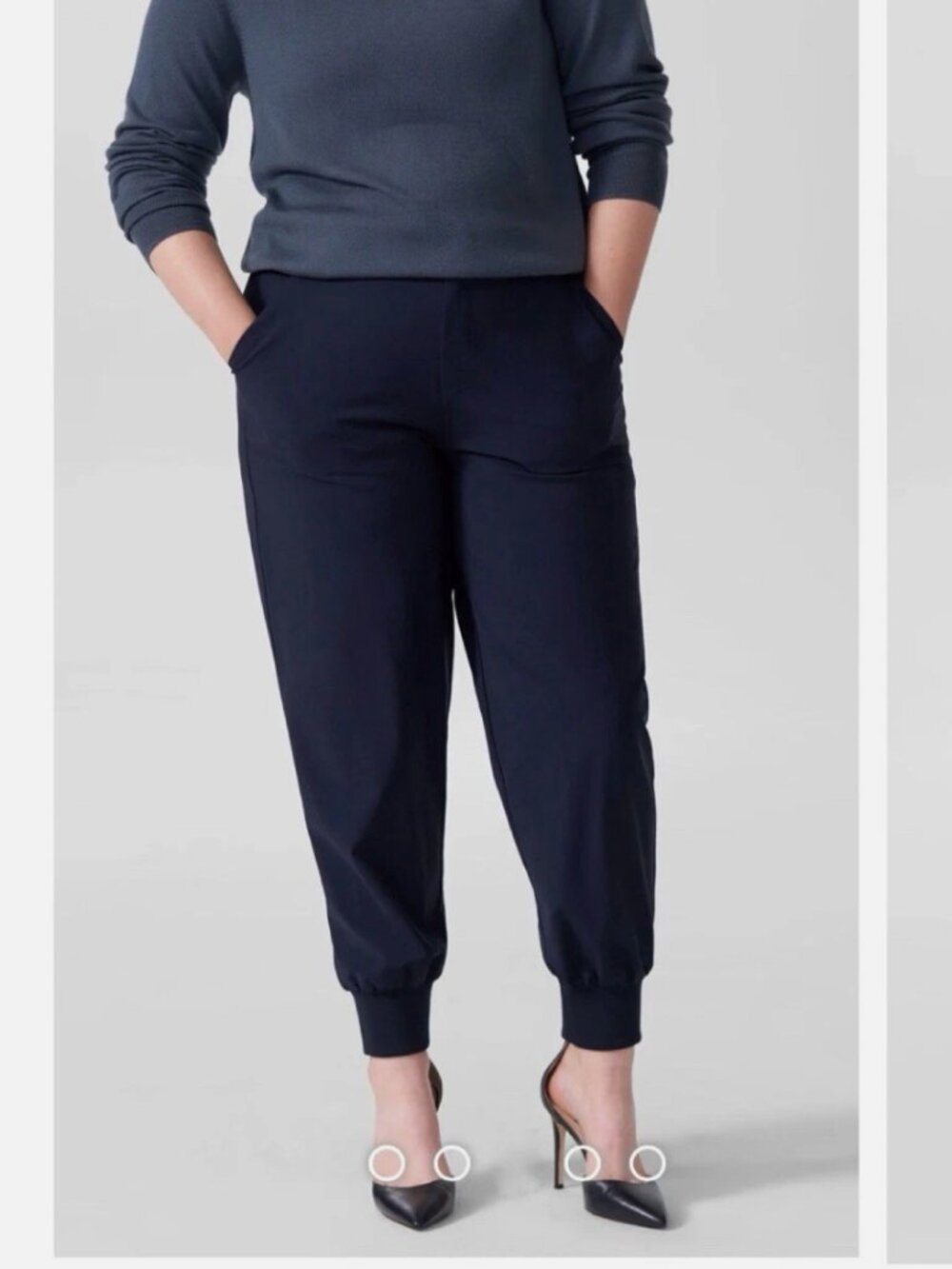 Universal Standard - Minton Wool Blend Business Casual Jogger Pants - Black